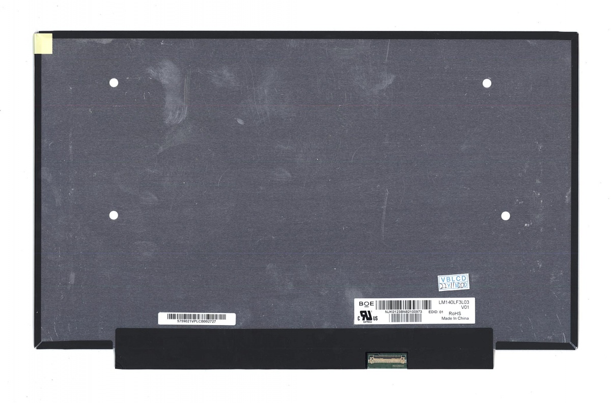 

Матрица OEM для ноутбука LM140LF3L03 (100186300V), совместимая с p/n: LM140LF3L03