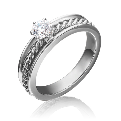 

Кольцо помолвочное из белого золота р.  PLATINA jewelry 01-5260-00-501-1120-38, фианит, 01-5260-00-501-1120-38