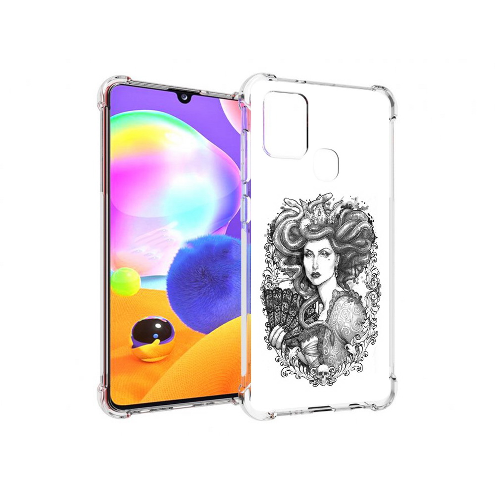 

Чехол MyPads Tocco для Samsung Galaxy A21s медуза черно белый (PT149116.528.472), Прозрачный, Tocco