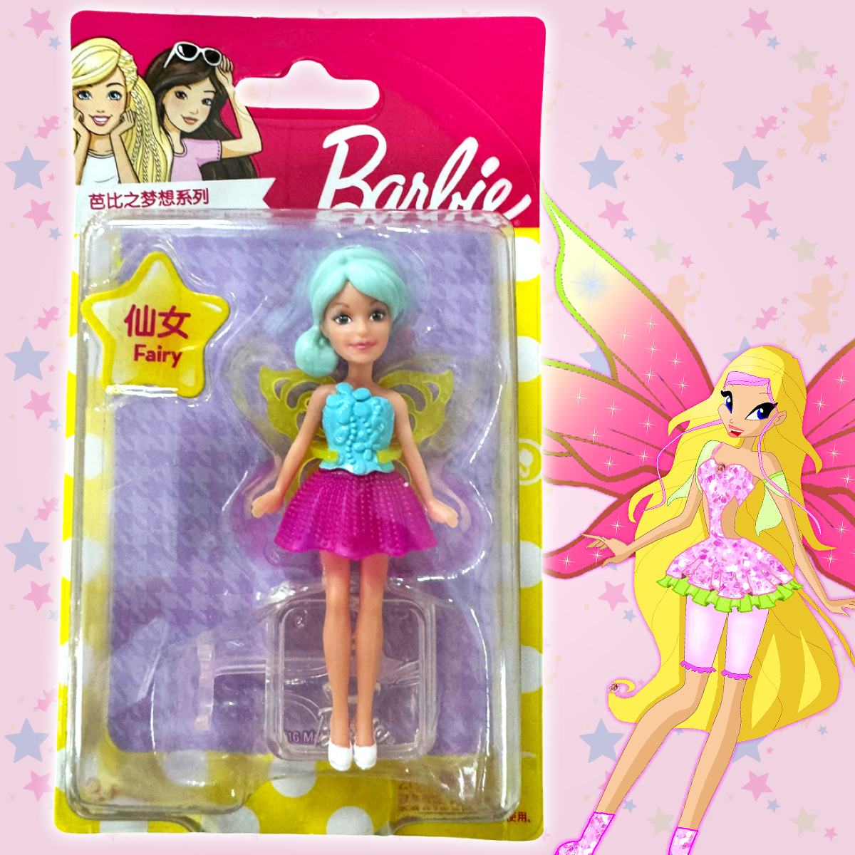 Кукла Барби Mattel серия Happy Girl Фея в голубом топе высота 9 см 580₽