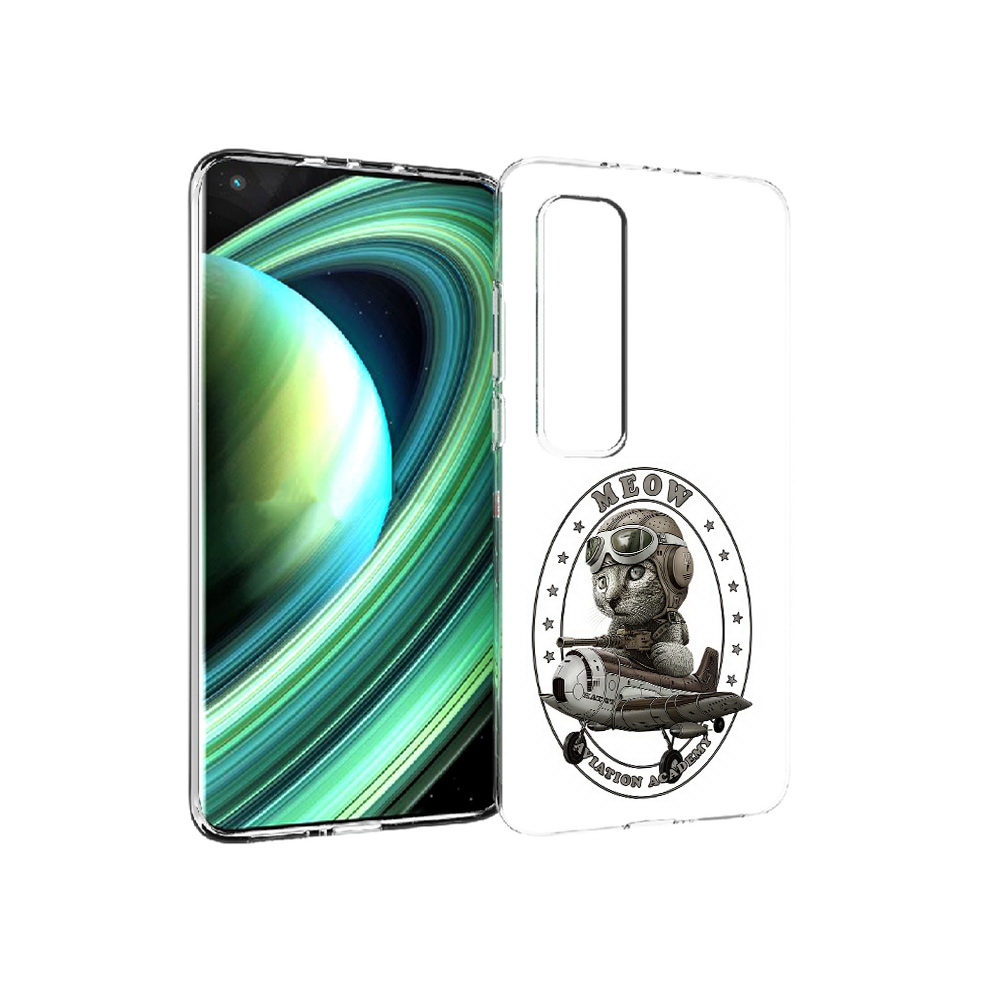 

Чехол MyPads Tocco для Xiaomi Mi 10 Ultra кот в самолете (PT156404.264.395), Прозрачный, Tocco
