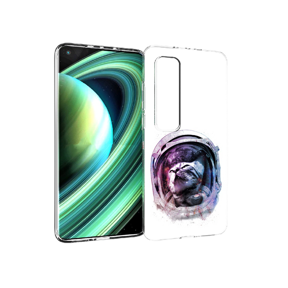 

Чехол MyPads Tocco для Xiaomi Mi 10 Ultra кот в шлеме (PT156404.264.396), Прозрачный, Tocco