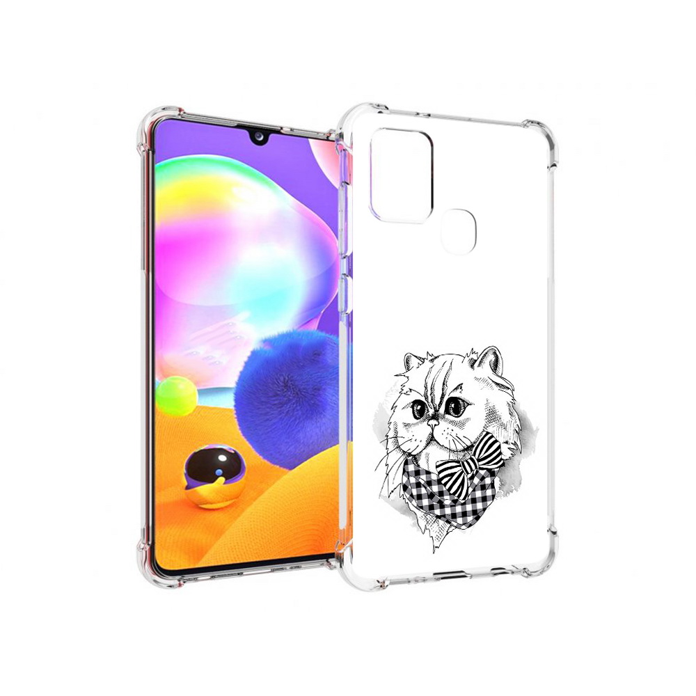

Чехол MyPads Tocco для Samsung Galaxy A21s нарисованная красивая кошечка, Прозрачный, Tocco