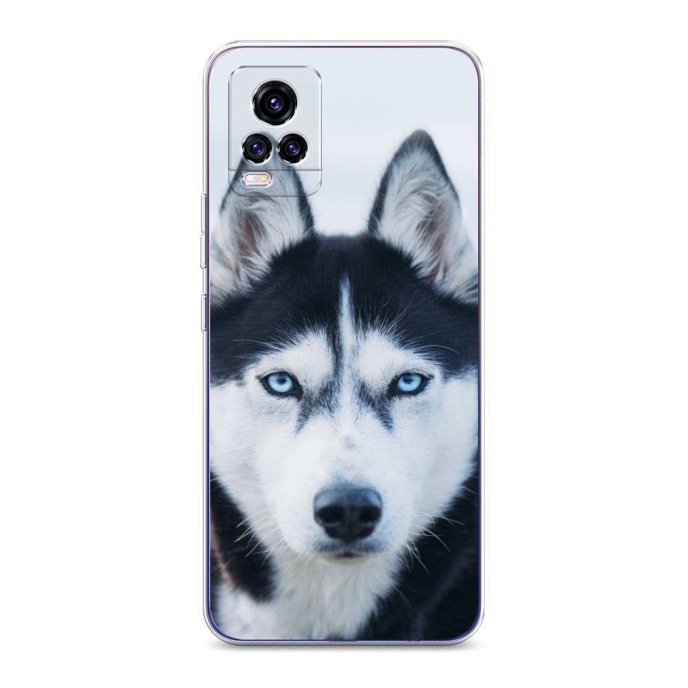 

Чехол для Vivo V20 "Хаски 2", Синий;белый, 263350-1