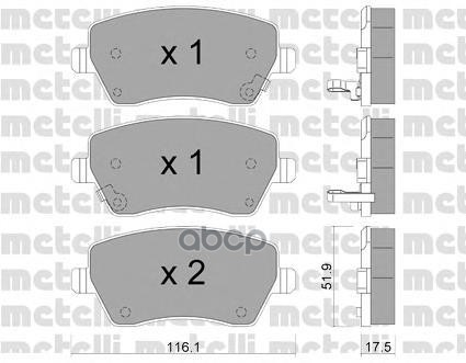 фото Колодки тормозные metelli арт. 2204852