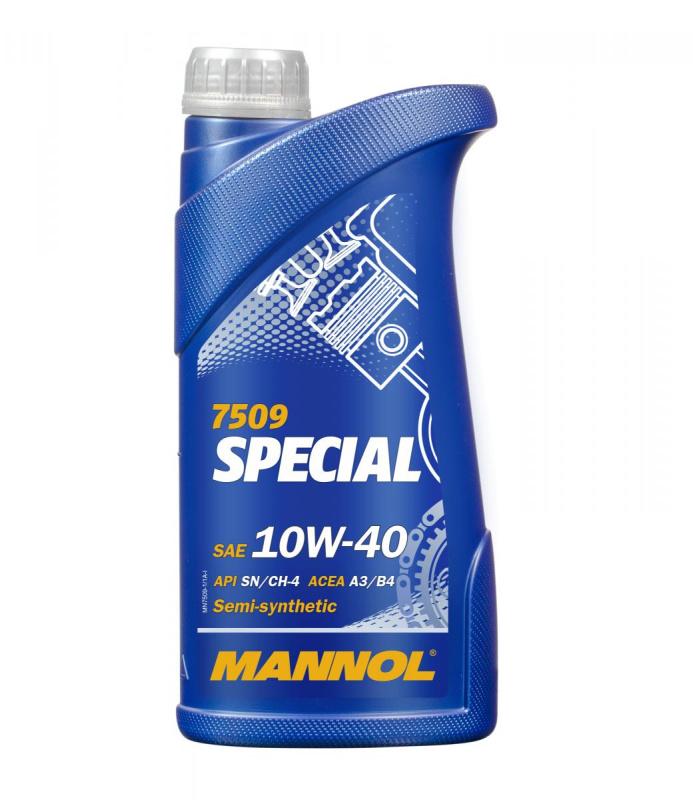 

Моторное масло полусинтетическое MANNOL SPECIAL 7509 10W-40 1 л.