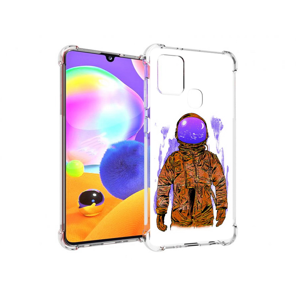 

Чехол MyPads Tocco для Samsung Galaxy A21s нарисованный мужчина в скафандре, Прозрачный, Tocco