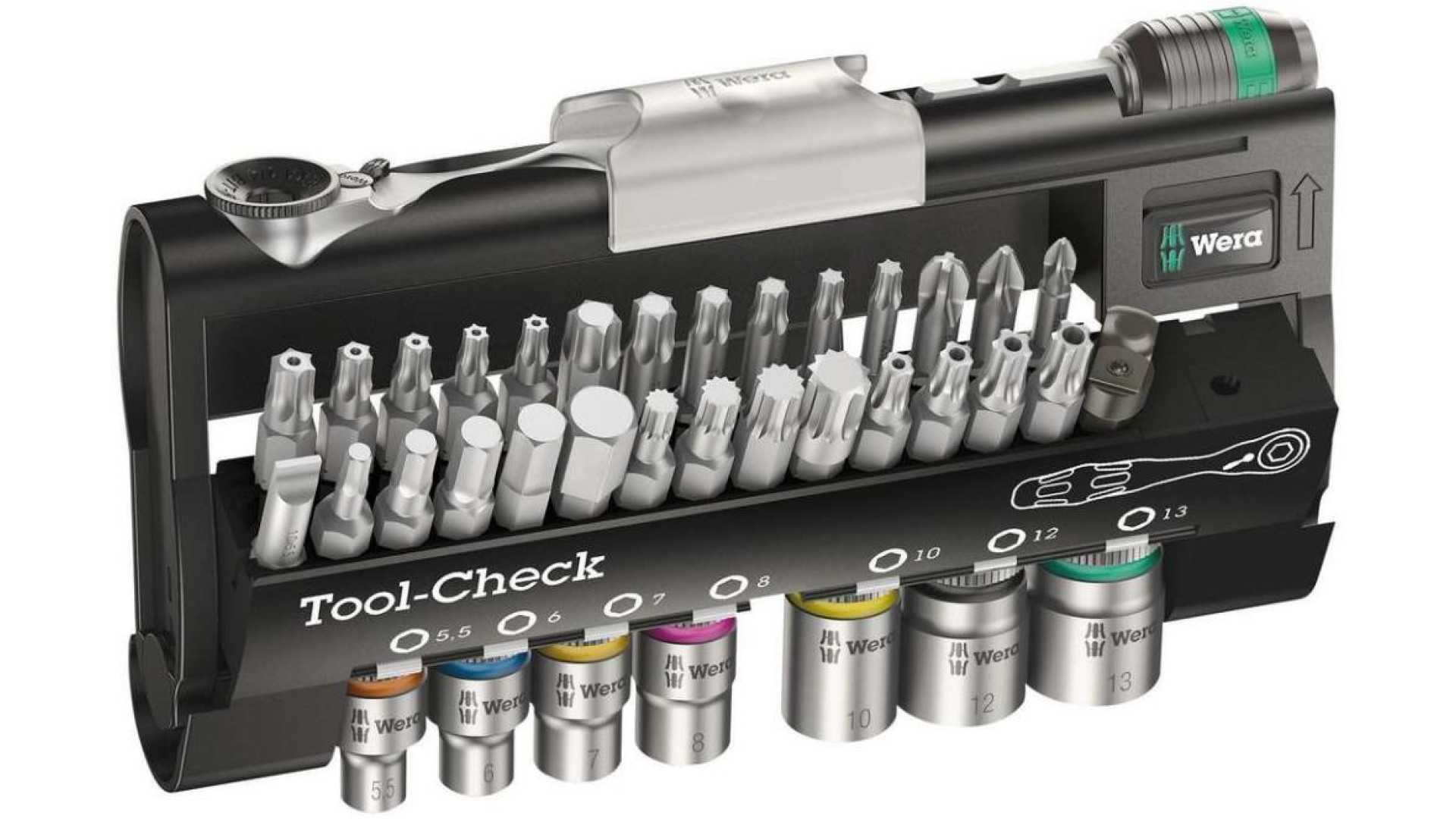 

Набор бит и головок WERA WE-200995 с трещоткой, 38 предметов, WE-200995