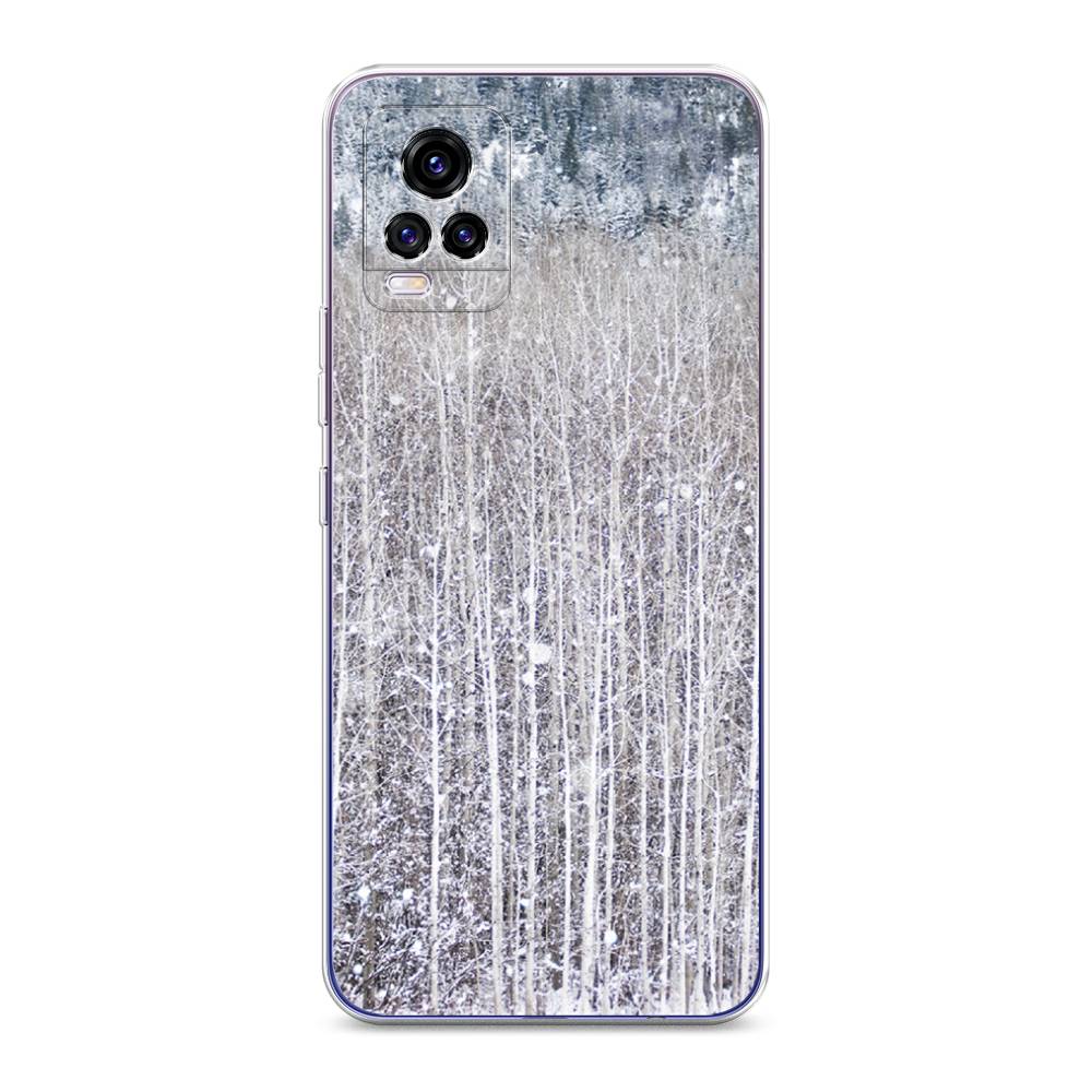 

Чехол для Vivo V20 "Снежный лес", Бежевый;серый;белый, 263350-5