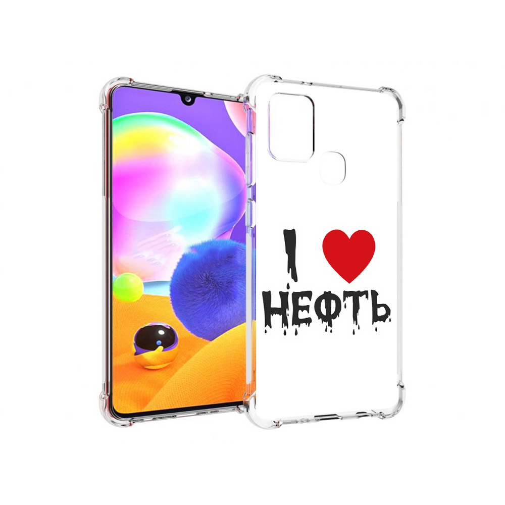 

Чехол MyPads Tocco для Samsung Galaxy A21s нефть (PT149116.528.522), Прозрачный, Tocco