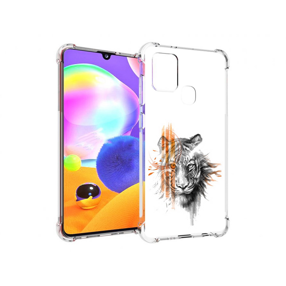 Чехол MyPads Tocco для Samsung Galaxy A21s огненный тигр (PT149116.528.526)