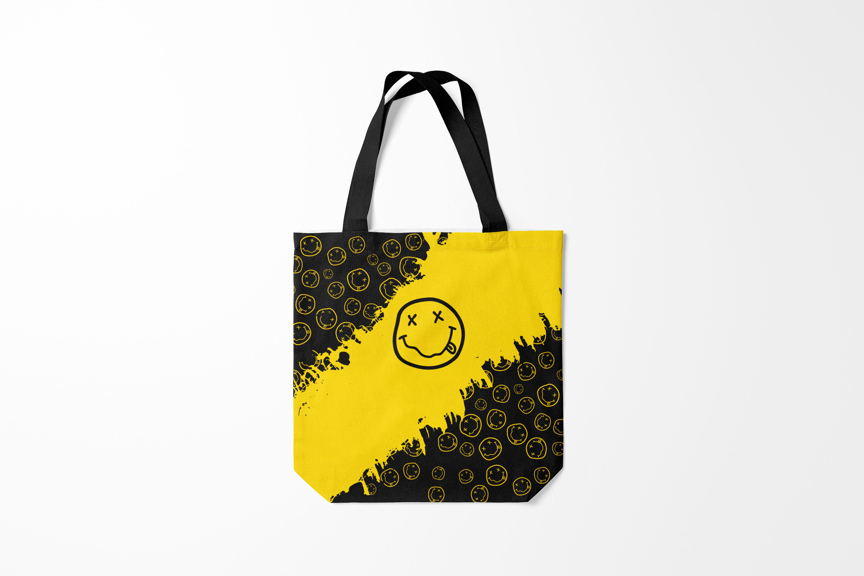 

Сумка шoппер унисекс Burnettie Nirvana Smile Нирвана Рваный Паттерн, разноцветный, Nirvana Smile Нирвана Рваный Паттерн