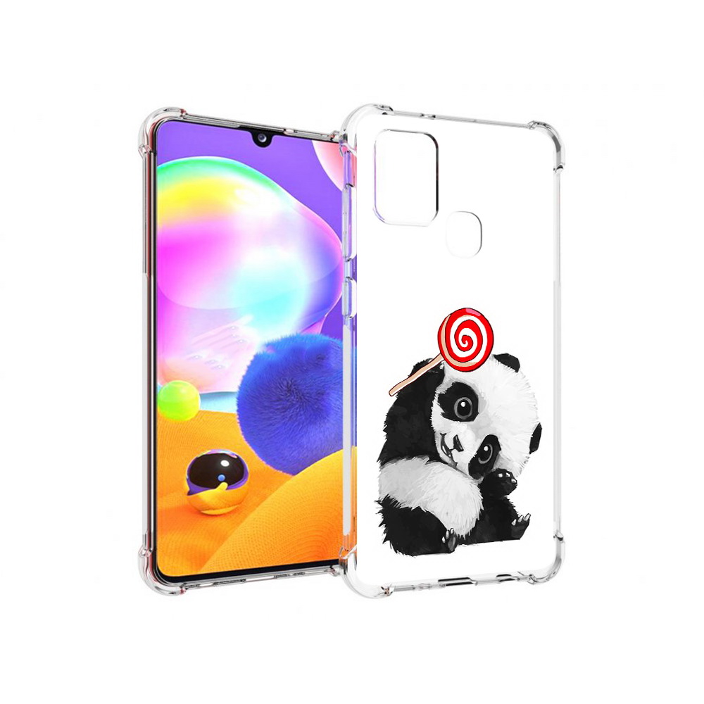 

Чехол MyPads Tocco для Samsung Galaxy A21s панда с леденцом (PT149116.528.534), Прозрачный, Tocco