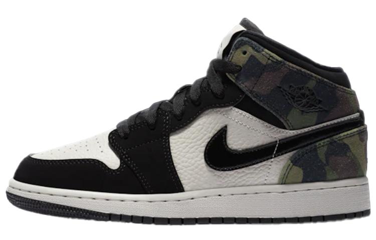 

Кеды унисекс Jordan Air Jordan 1 Mid Camo GS разноцветные 35.5 EU, Разноцветный, Air Jordan 1 Mid Camo GS