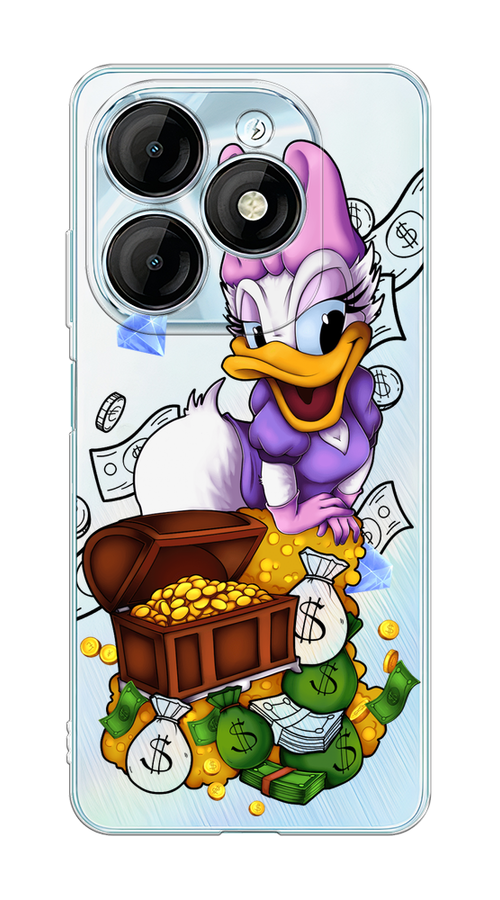 

Чехол на Itel P55 "Rich Daisy Duck", Коричневый;белый;фиолетовый, 3201850-1
