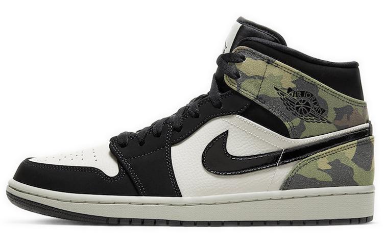 

Кеды унисекс Jordan Air Jordan 1 mid camo разноцветные 42.5 EU, Разноцветный, Air Jordan 1 mid camo