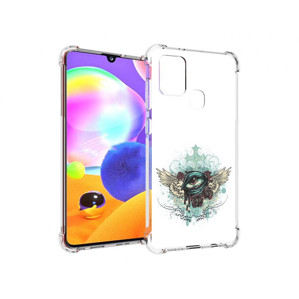 

Чехол MyPads Tocco для Samsung Galaxy A21s плачущий глаз с крыльями (PT149116.528.544), Прозрачный, Tocco