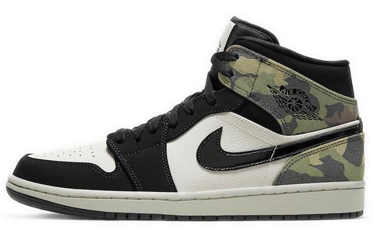 

Кеды унисекс Jordan Air Jordan 1 mid camo разноцветные 45 EU, Разноцветный, Air Jordan 1 mid camo