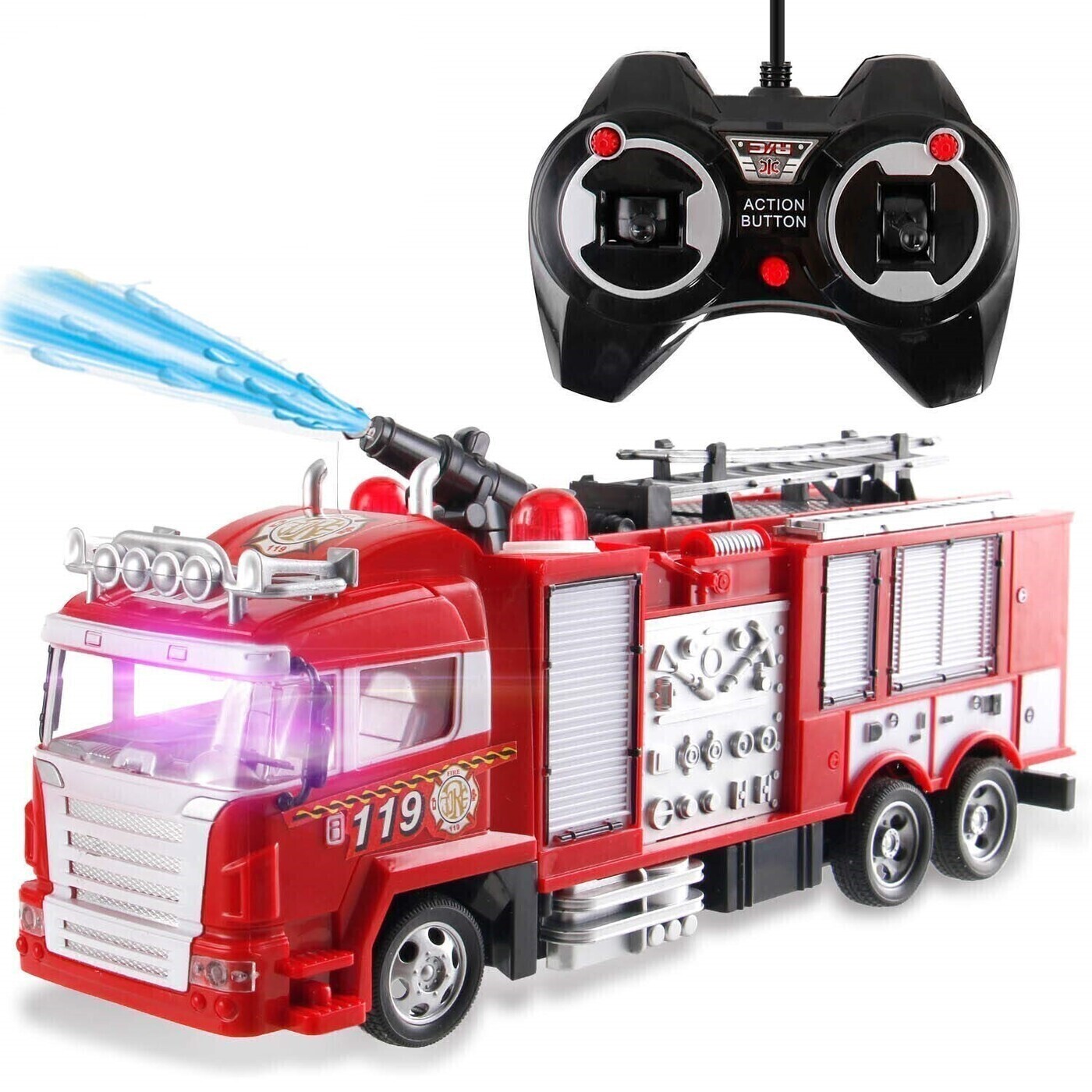 Радиоуправляемая пожарная машина Syrcar Fire Engine Truck 106756