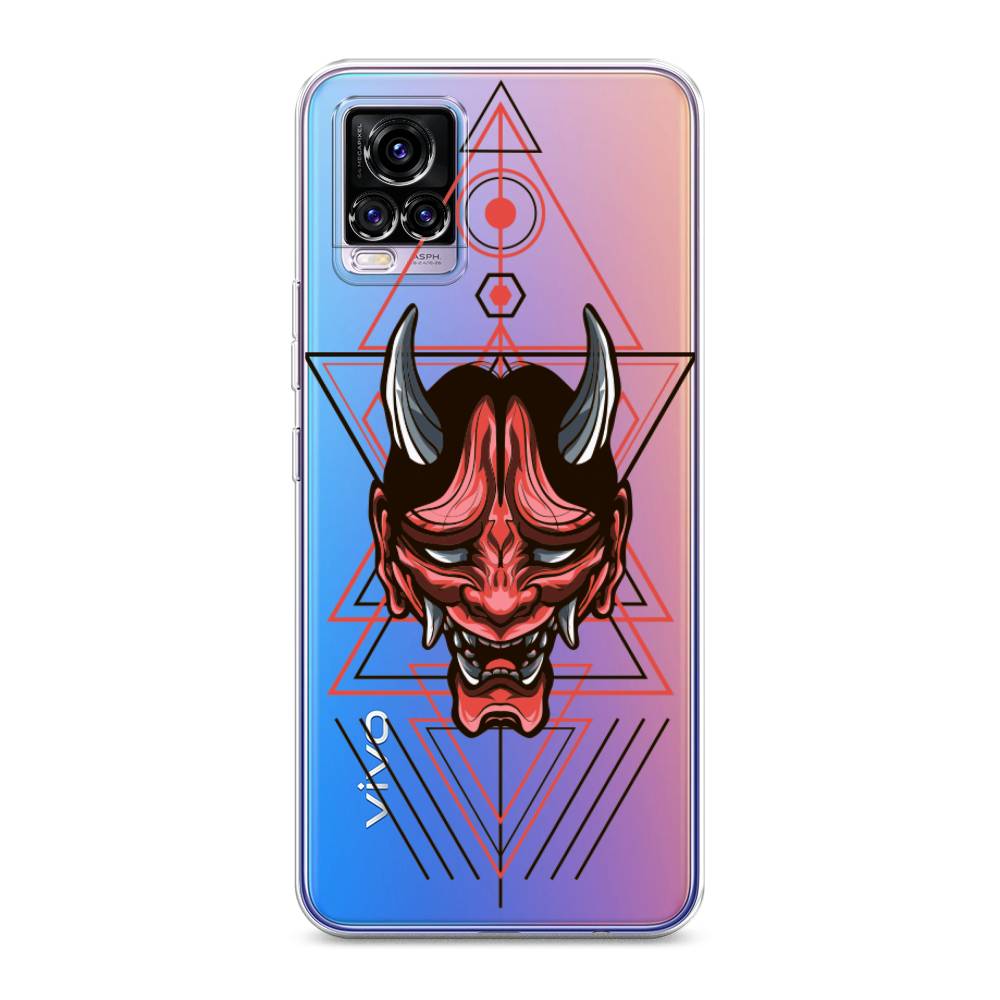 

Чехол для Vivo V20 "Hanya Oni mask", Серый;красный;черный, 263350-4