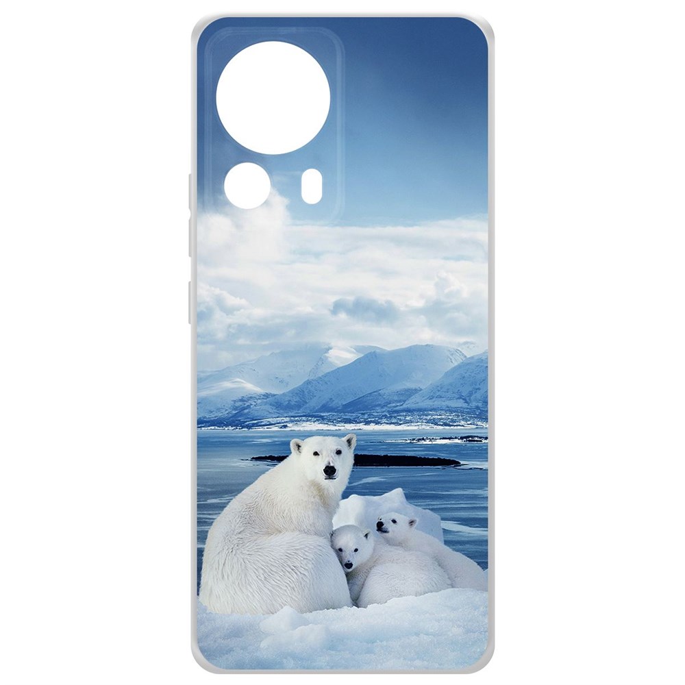 

Чехол-накладка Krutoff Clear Case Полярные медведи для Xiaomi 13 Lite, Прозрачный