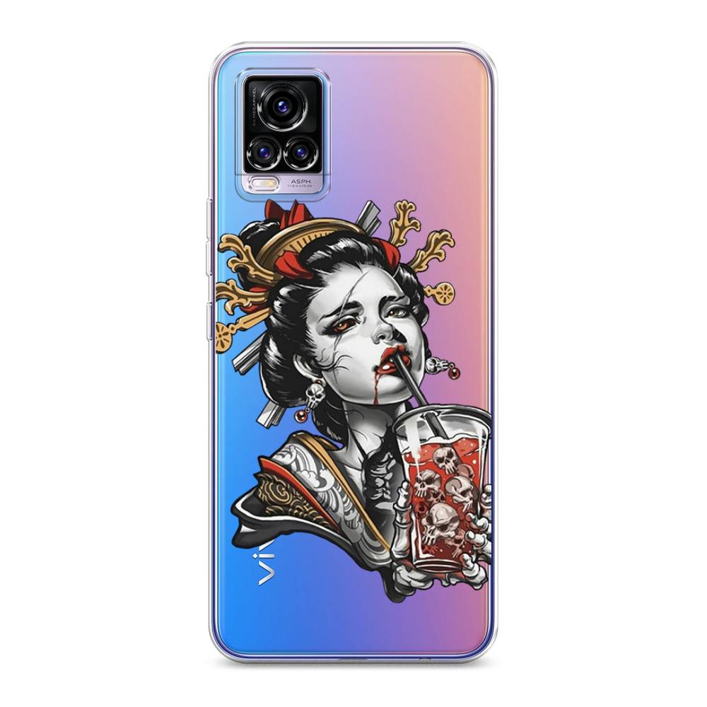 

Чехол для Vivo V20 "Опасная гейша", Красный;черный;серый, 263350-4