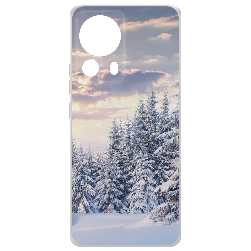 

Чехол-накладка Krutoff Clear Case Снежный пейзаж для Xiaomi 13 Lite, Прозрачный