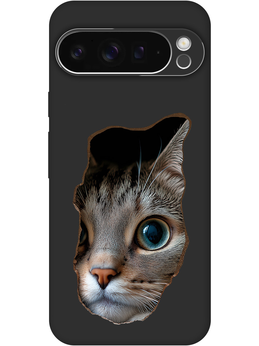 

Силиконовый чехол на Google Pixel 9 pro с принтом "Котик в стене" матовый черный, Черный;коричневый;белый, 784810312