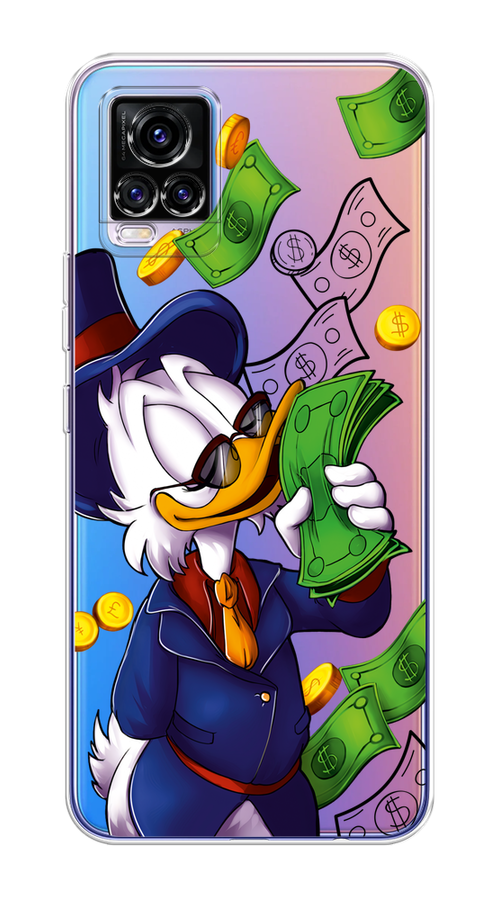 

Чехол на Vivo V20 "Scrooge McDuck with Money", Синий;зеленый;белый, 263350-6