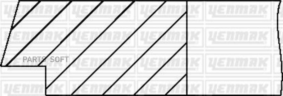 

Кольца поршневые 1 цилиндр, OPEL / d=87.5 (STD)