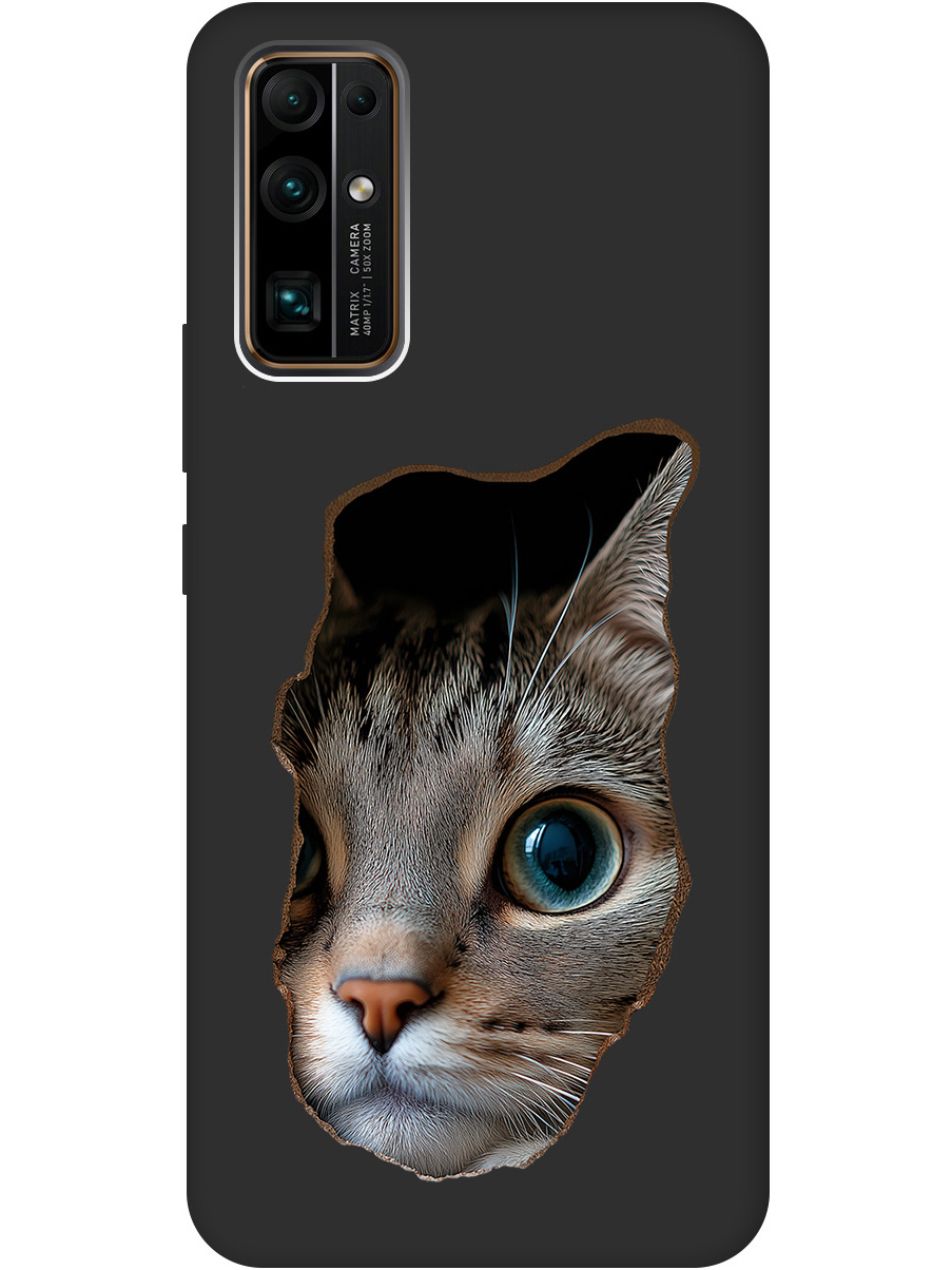 

Силиконовый чехол на Honor 30 с принтом "Котик в стене" матовый черный, Черный;коричневый;белый, 722945812