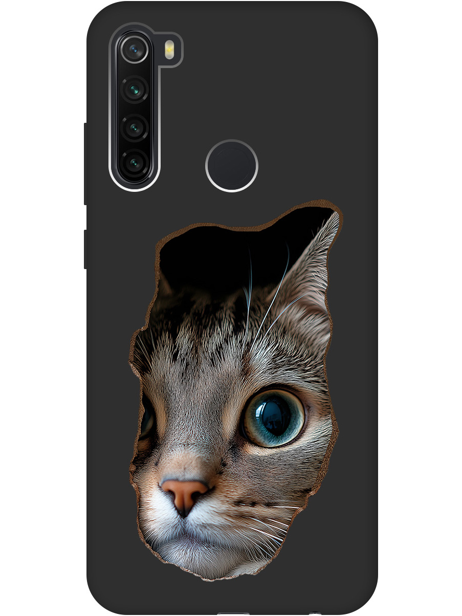 

Силиконовый чехол на Xiaomi Redmi Note 8T с принтом "Котик в стене" матовый черный, Черный;коричневый;белый, 722349012