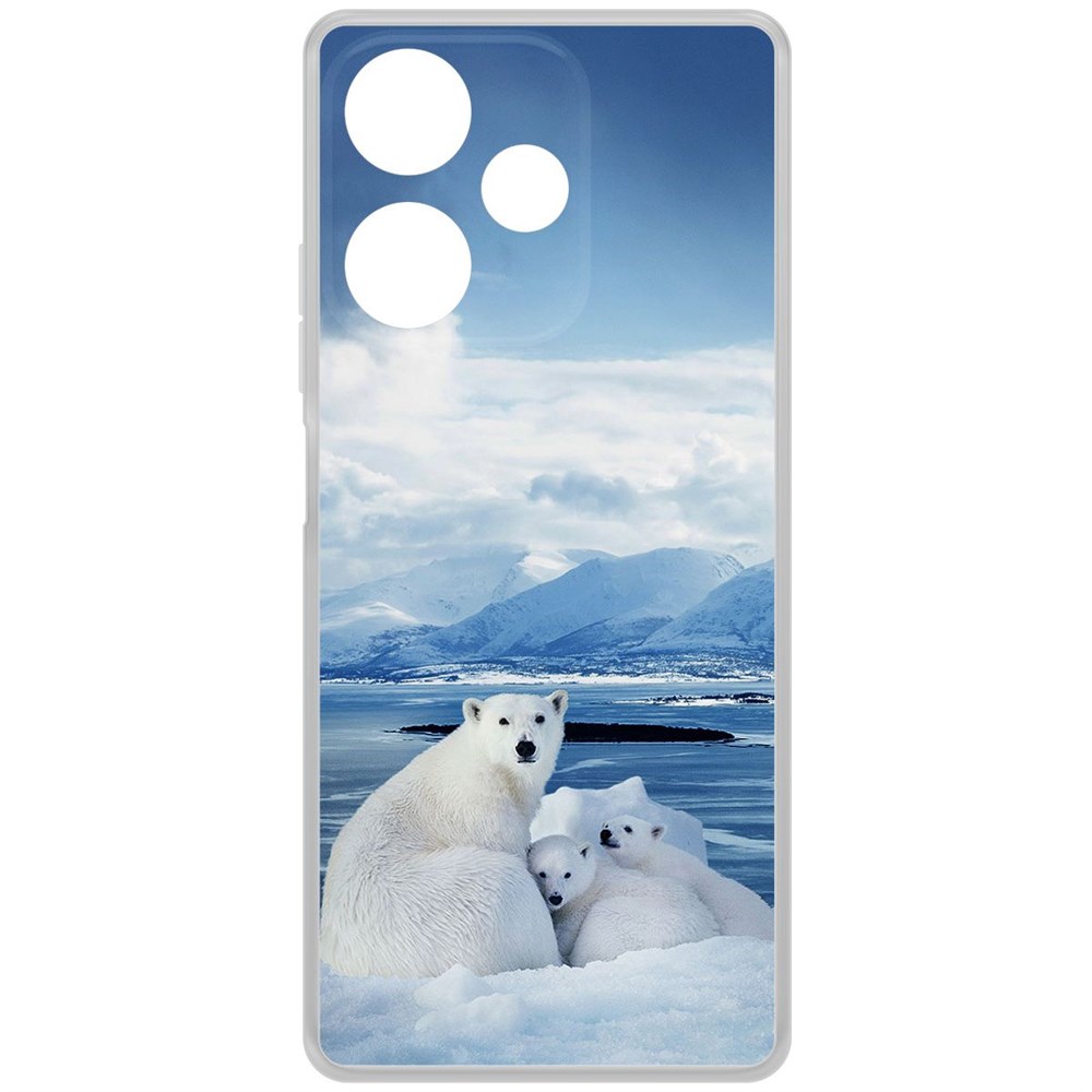 

Чехол-накладка Krutoff Clear Case Полярные медведи для INFINIX Hot 30, Прозрачный