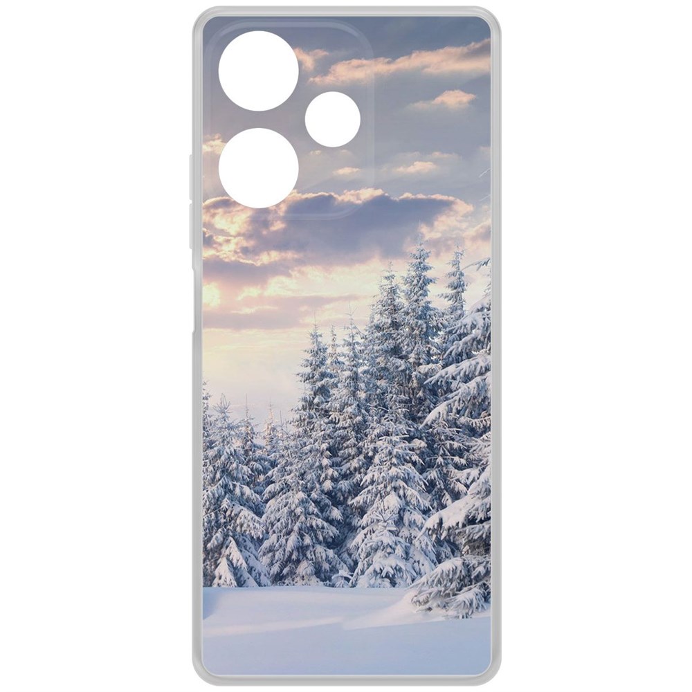 Чехол-накладка Krutoff Clear Case Снежный пейзаж для INFINIX Hot 30