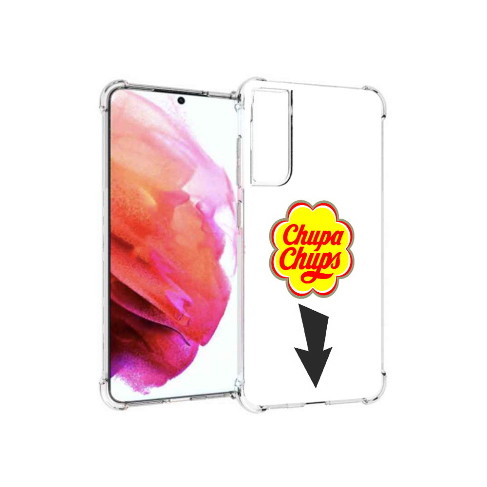 

Чехол MyPads Tocco для Samsung Galaxy S21 FE чупа чупс, Прозрачный, Tocco