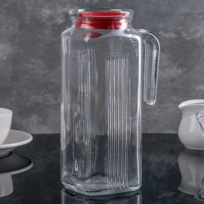 

Кувшин Frigo, 1 л, красная крышка, Прозрачный;красный, Pasabahce FRIGO