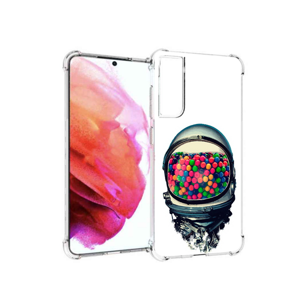 

Чехол MyPads Tocco для Samsung Galaxy S21 FE шлем космонавта, Прозрачный, Tocco