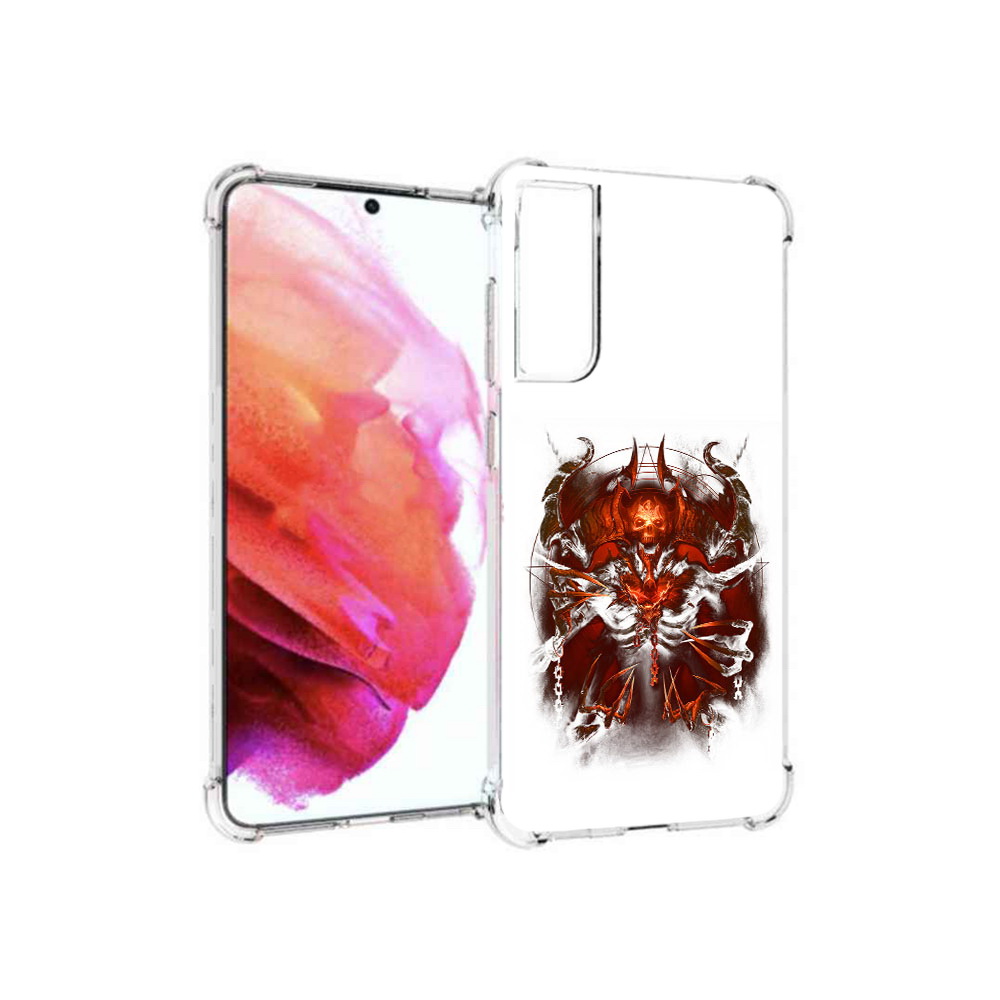 

Чехол MyPads Tocco для Samsung Galaxy S21 FE яркий демон, Прозрачный, Tocco