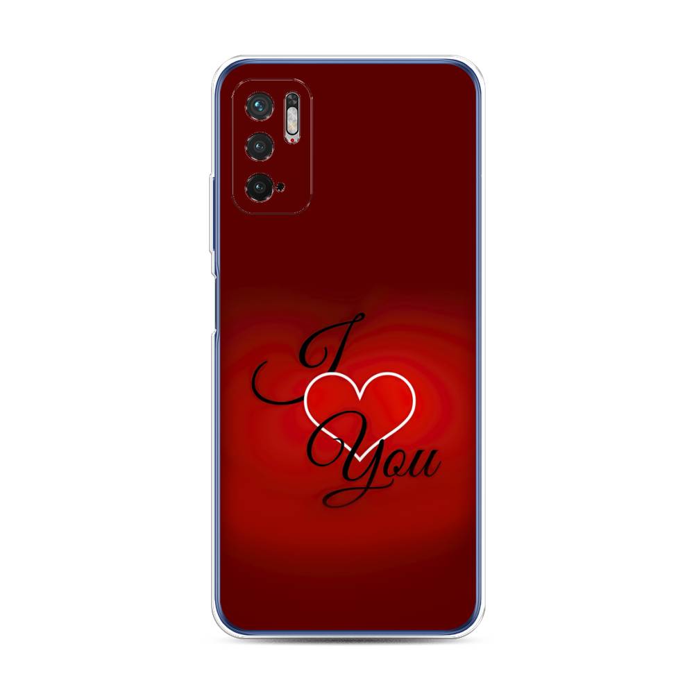 фото Силиконовый чехол "i love you 3" на xiaomi redmi note 10 5g awog