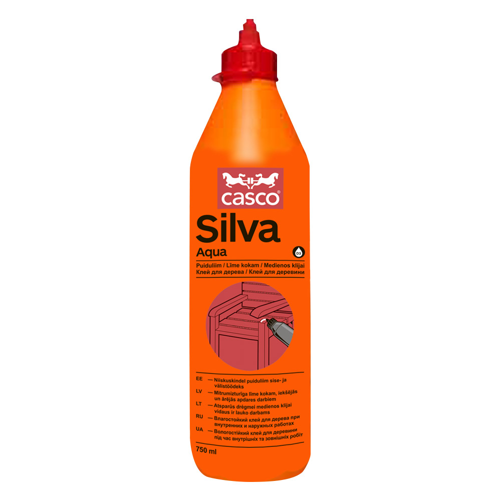 

Клей ПВА Casco Silva Aqua D3 750 мл, Прозрачный