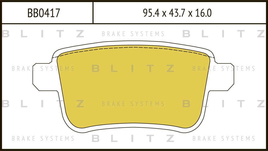 

Тормозные колодки BLITZ задние BB0417
