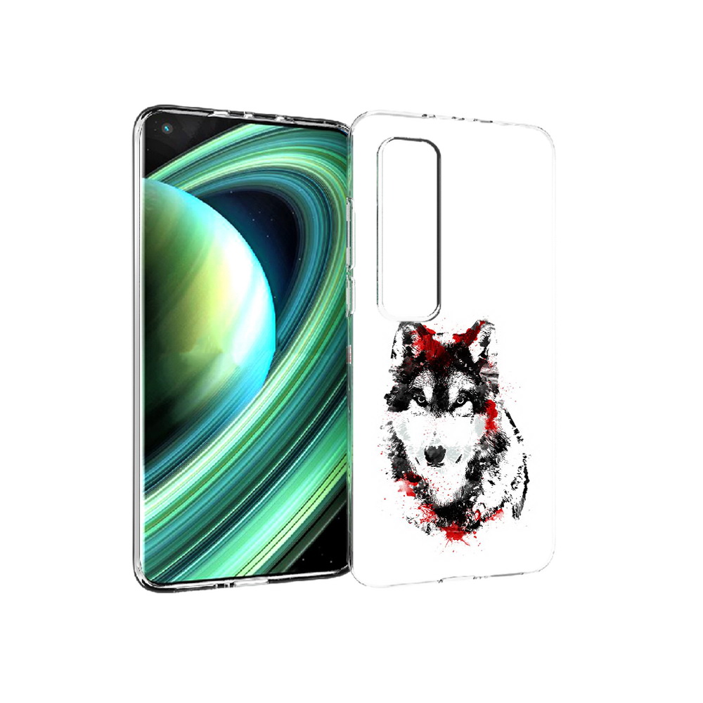 

Чехол MyPads Tocco для Xiaomi Mi 10 Ultra кровавый волк (PT156404.264.416), Прозрачный, Tocco