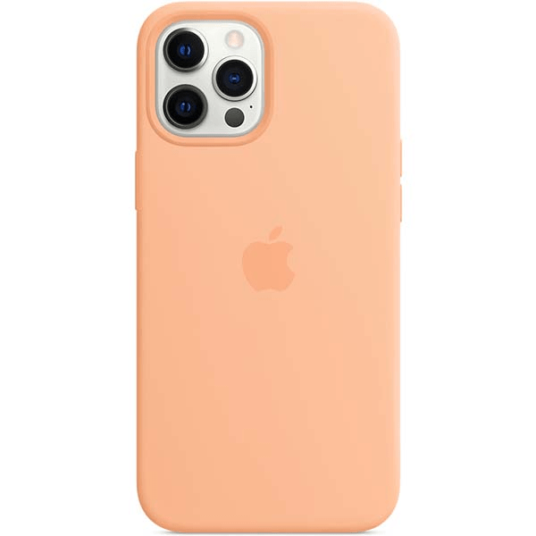 фото Чехол для iphone 12 pro max silicon case cantaloupe (magsafe + анимация nfc) c logo nobrand