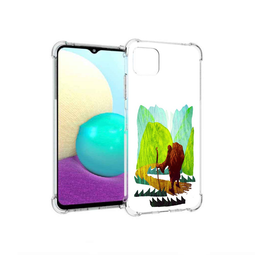 

Чехол MyPads Tocco для Samsung Galaxy A22 Лесная тропа, Прозрачный, Tocco