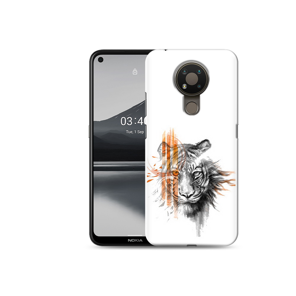 

Чехол MyPads Tocco для Nokia 3.4 огненный тигр, Прозрачный, Tocco