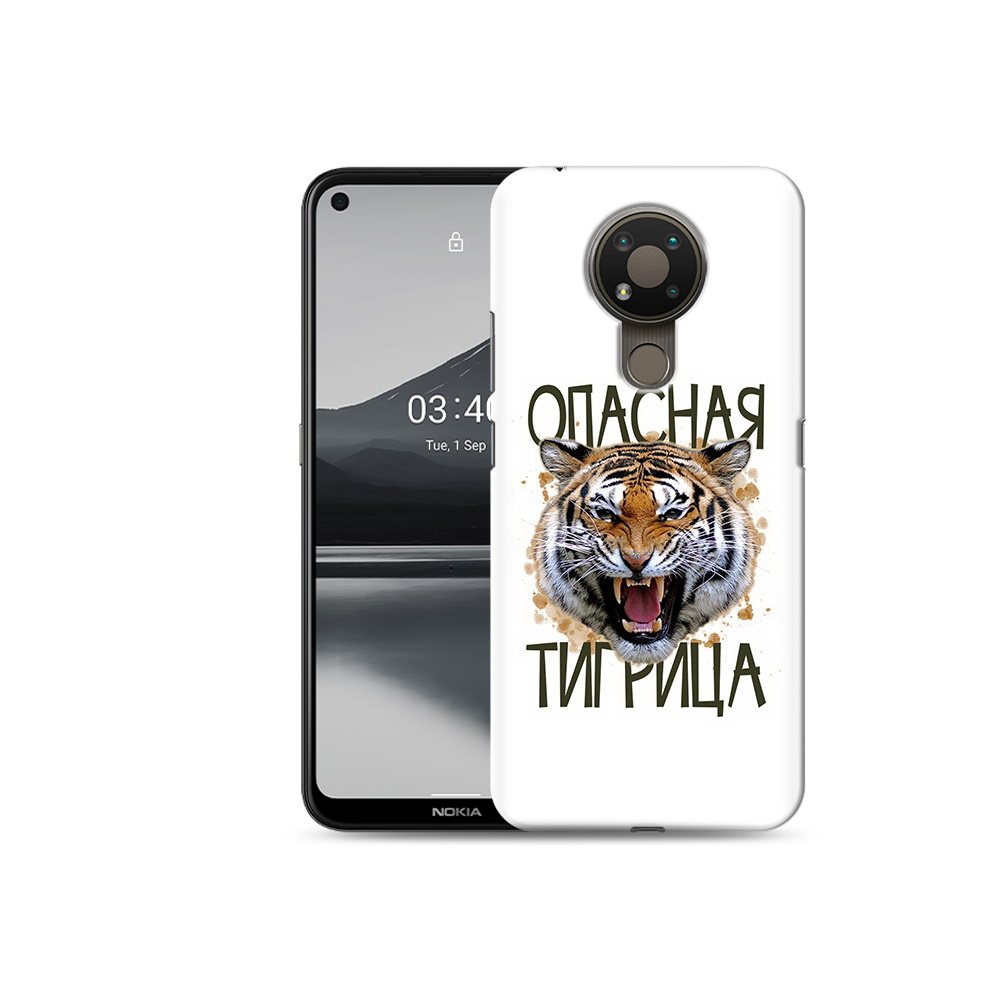 

Чехол MyPads Tocco для Nokia 3.4 опасная тигрица, Прозрачный, Tocco