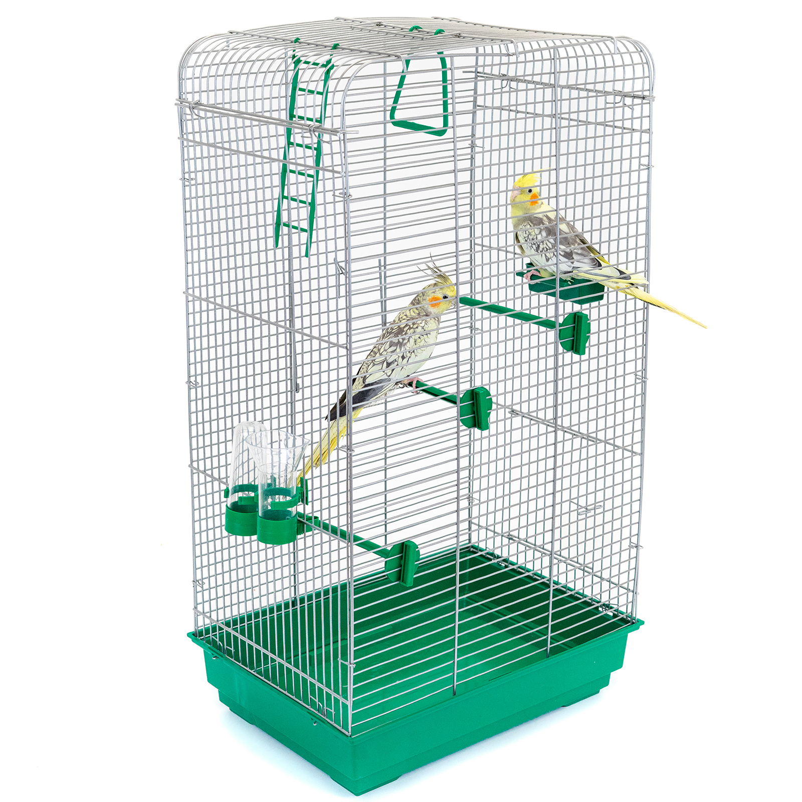 

Клетка для птиц PetTails 994057 41x30x76 изумрудный, хром, 994057