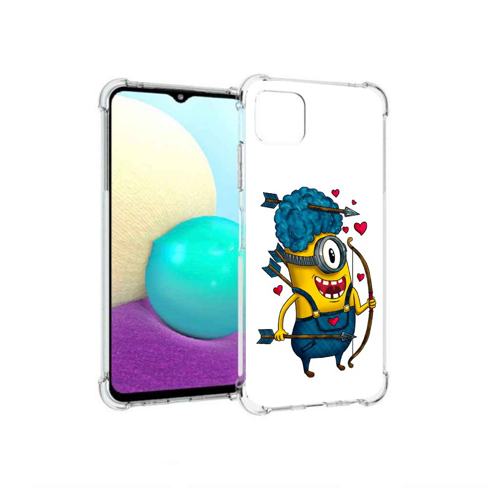 

Чехол MyPads Tocco для Samsung Galaxy A22 Миньон купидон, Прозрачный, Tocco