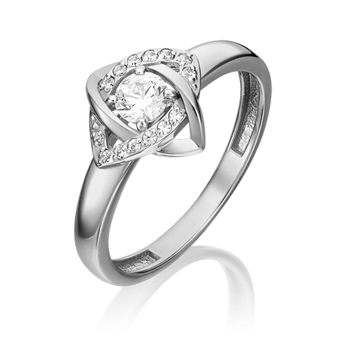 

Кольцо из белого золота с фианитом р. 16 PLATINA jewelry 01-5304-00-501-1120-38, 01-5304-00-501-1120-38