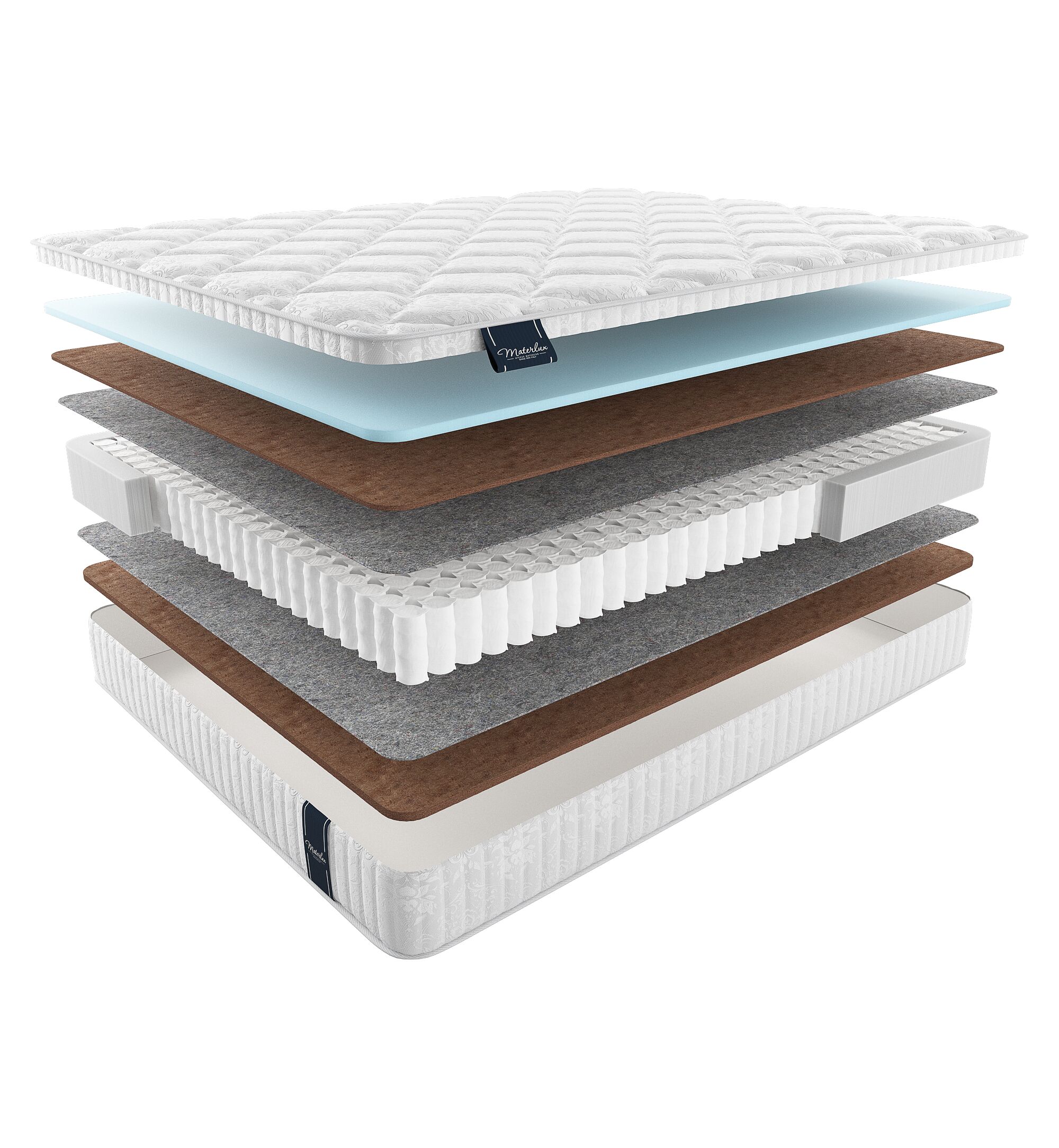 

Матрас Materlux Comfort Adamello Light 220х205, Бежевый;белый;серый;серебристый, Adamello Light